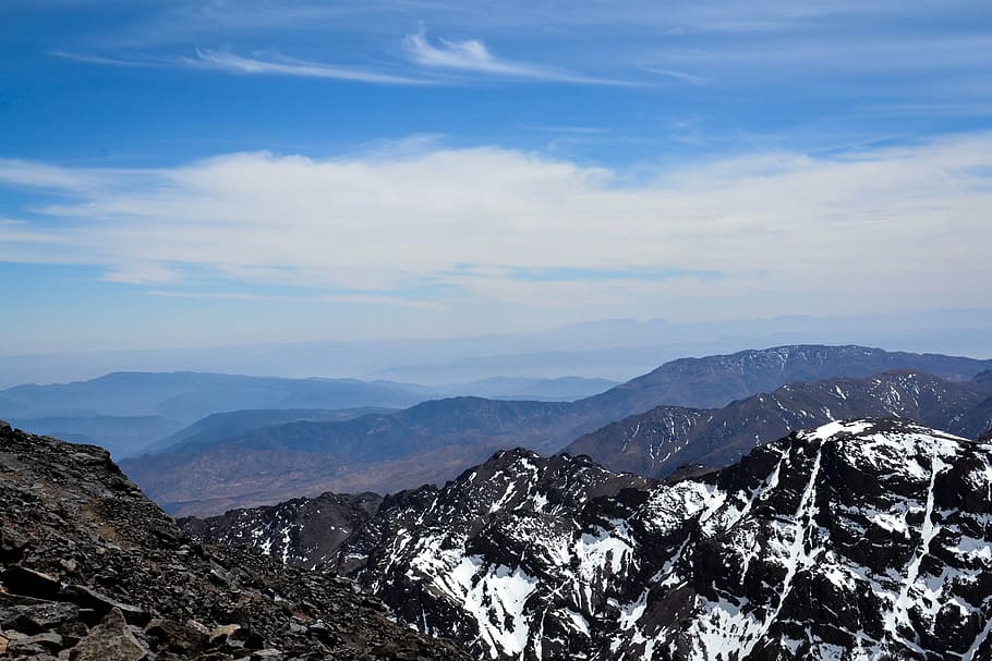 sky, mountain, snow, hiking, winter, cloud, summit, toupee HD wallpaper