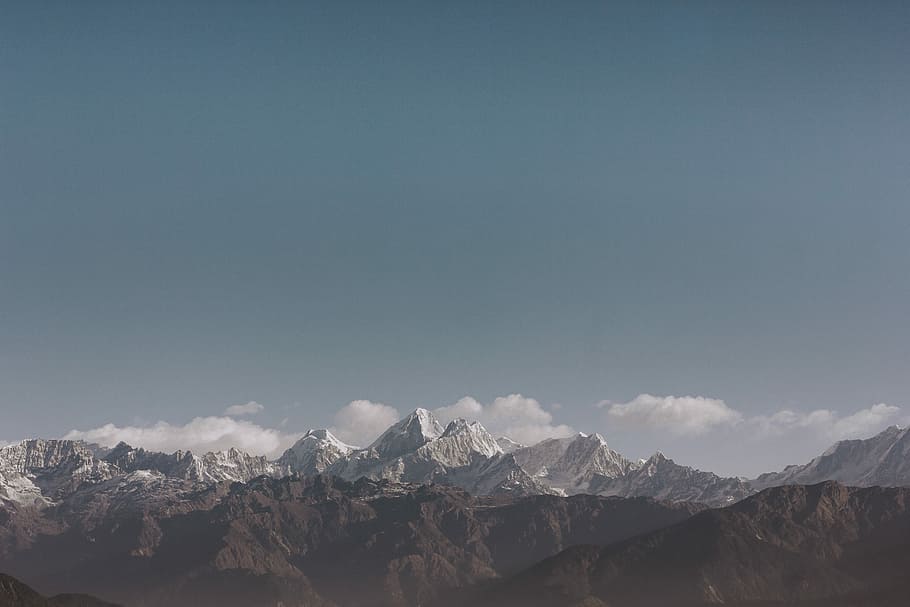 landscape photography of snow covered mountain, landscape photography of mountain HD wallpaper