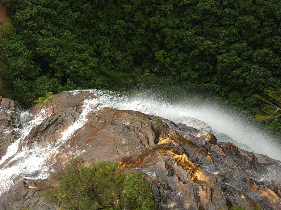 waterfalls at daytime, cascade, blue mountains, australia, river HD wallpaper