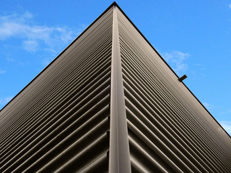 Building, Facade, Sheet, Metal, corrugated sheet, corner, edge HD wallpaper