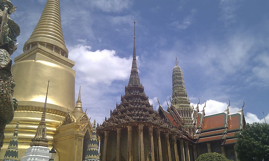 bangkok, temple, buddha, religion, belief, built structure HD wallpaper