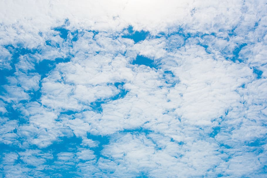 clouds, blue day, sky, baiyun, blue white-a surname, cloud - sky, HD wallpaper