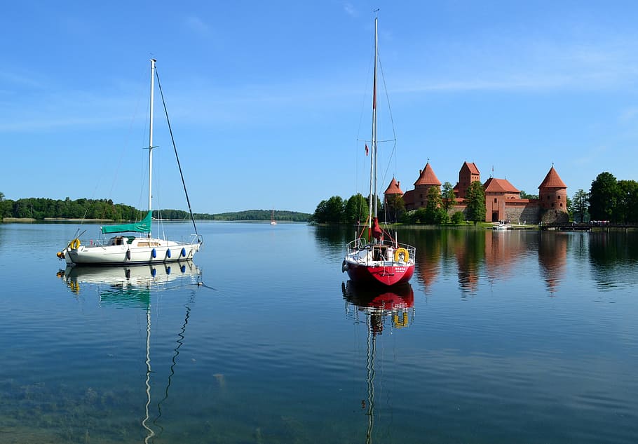 castle, water, boat, nautical vessel, transportation, mode of transportation HD wallpaper