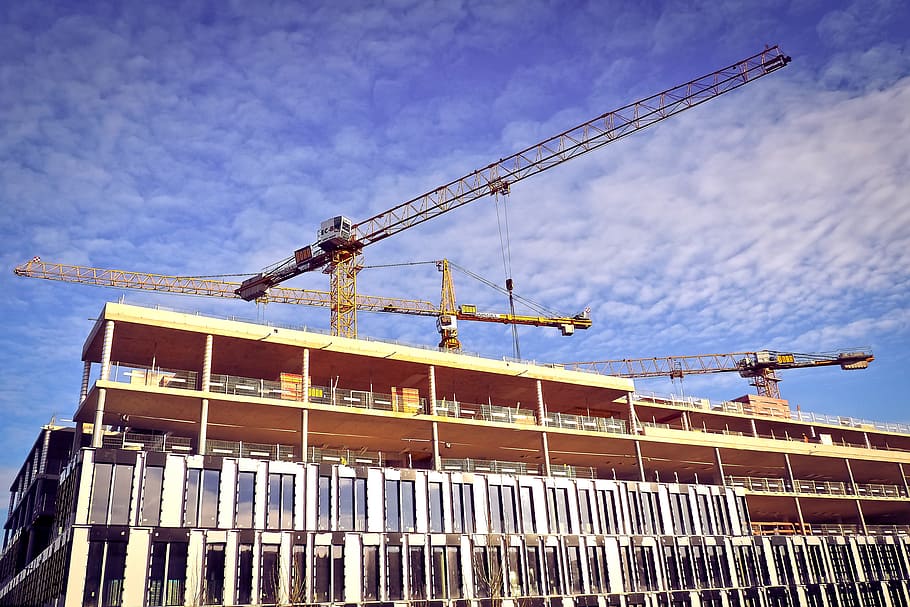 Architecture, Construction, Build, building, site, construction work HD wallpaper