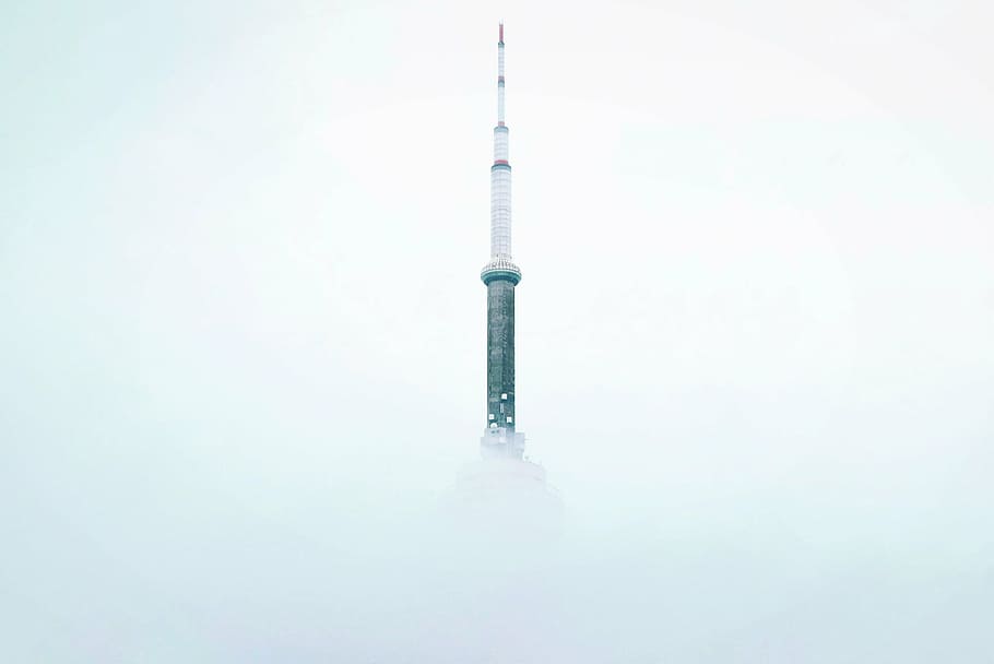 abstract, architecture, building, business, design, fog, foggy HD wallpaper