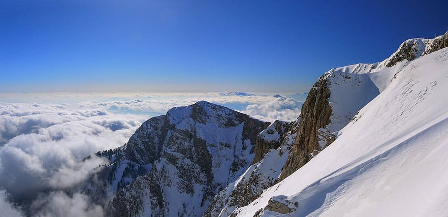 snow, panoramic, winter, nature, ice, cold temperature, sky HD wallpaper