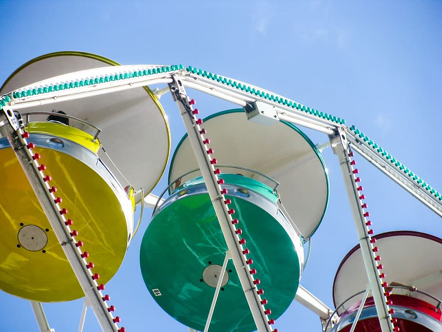 ferris wheel, fun, attraction, amusement, park, carnival, entertainment, HD wallpaper