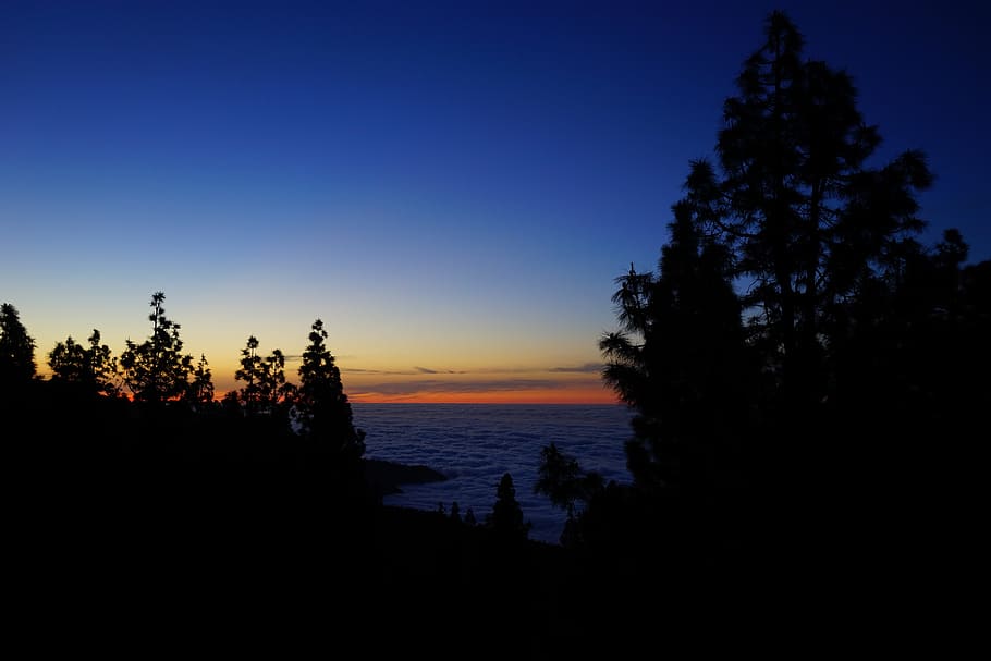 Sunset, Afterglow, Clouds, sky, selva marine, tenerife, canary islands HD wallpaper