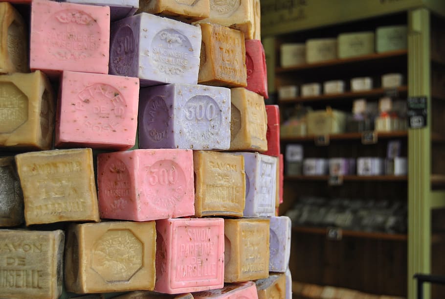 bundle of soaps, marseille, art, large group of objects, variation HD wallpaper