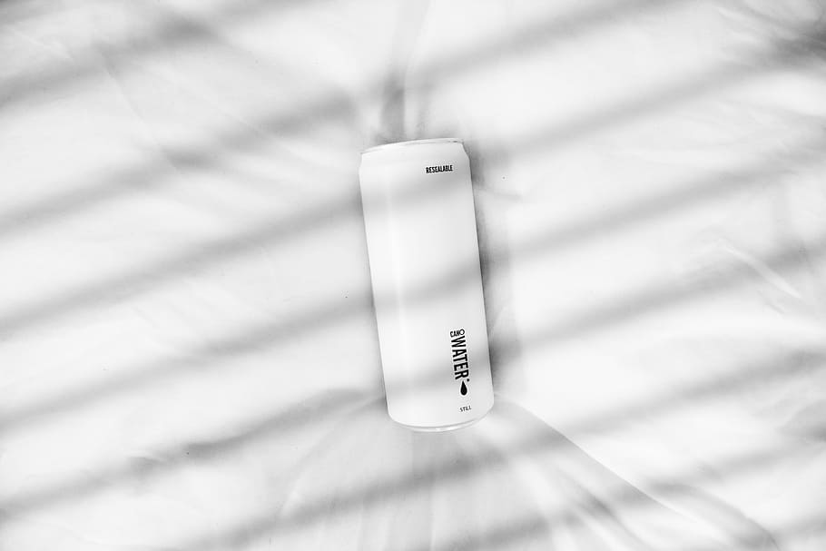 white Water electronic device, white power bank, minimal, can HD wallpaper