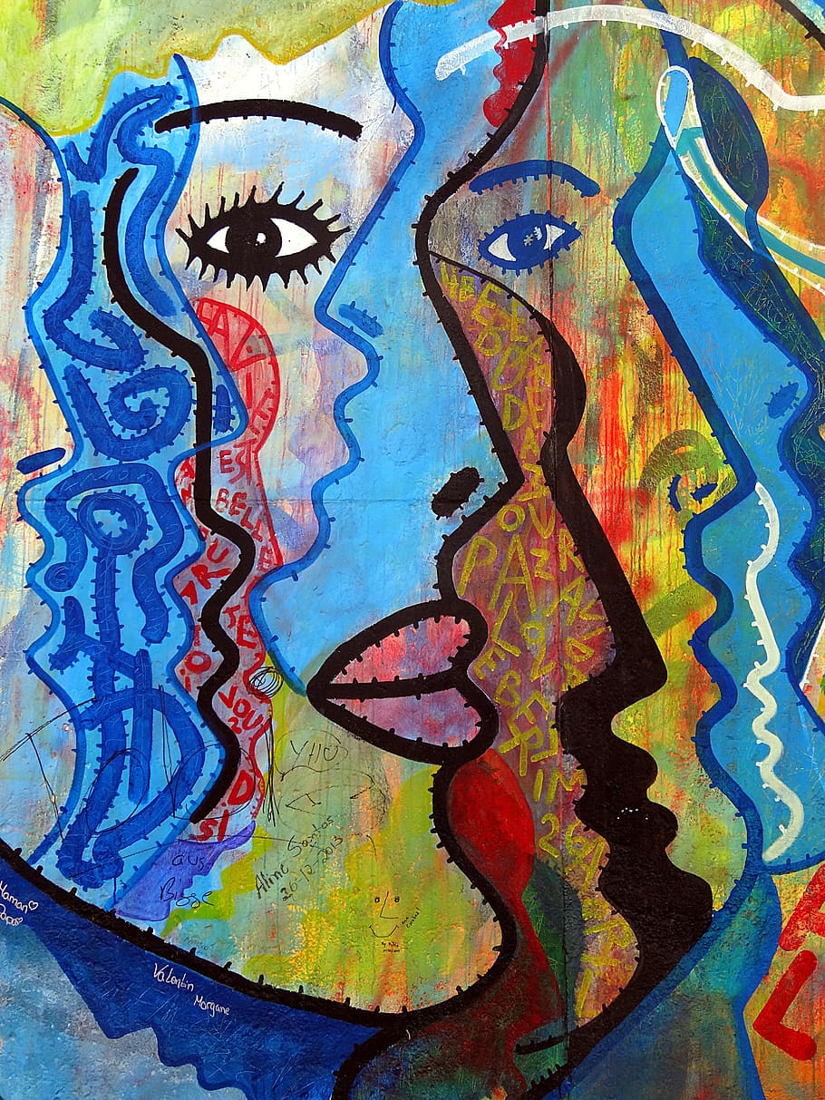 abstract painting, graffiti, wall, color, artistic, street art HD wallpaper