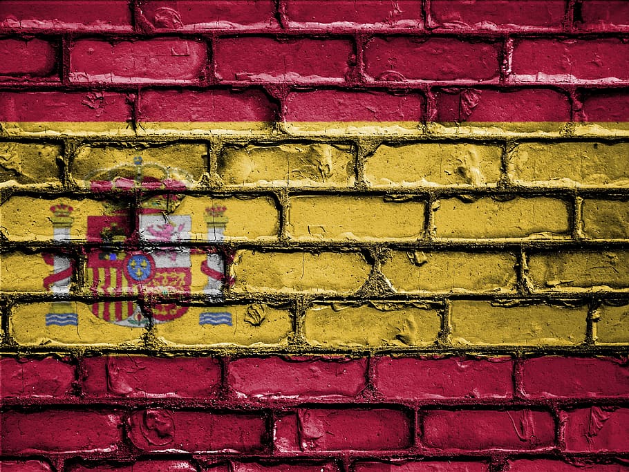 red and yellow banner wall painting, flag, nation, emblem, country HD wallpaper