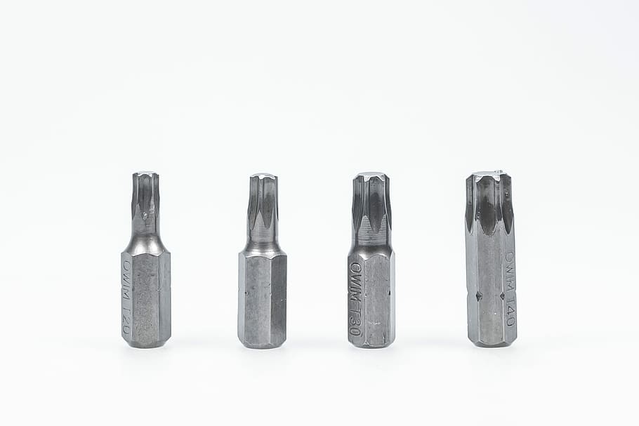 Bits, Cross, Torx, Tool, Essay, Craft, iron, metal, in a row HD wallpaper