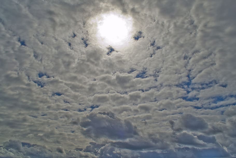 Sky, Clouds, Sun, White, blue, nature, weather, cloud - Sky HD wallpaper