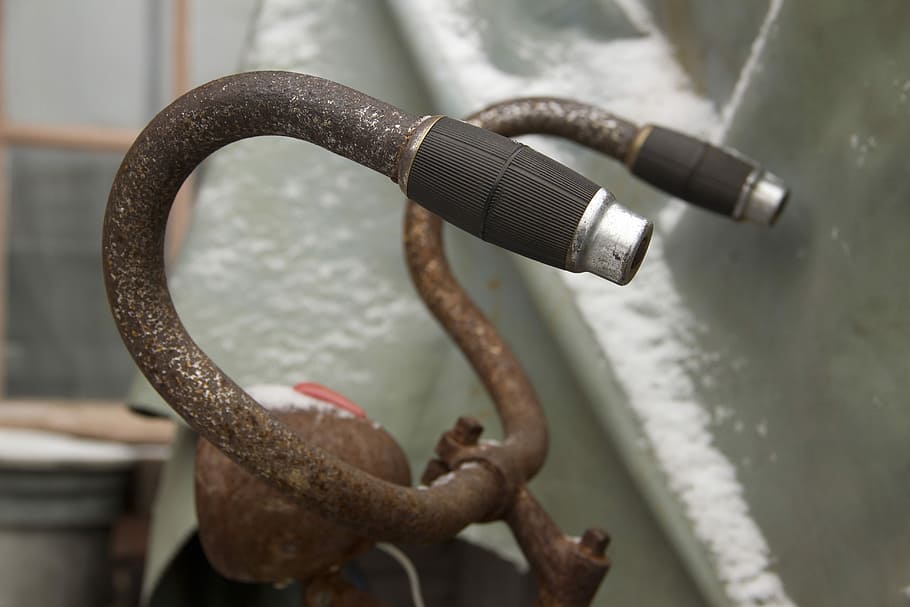 Bicycle, Control, Handle, Winter, the control handle, day, close-up HD wallpaper