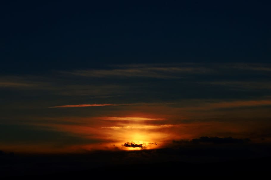 Sunset, Romantic, abendstimmung, evening sky, mood, clouds HD wallpaper