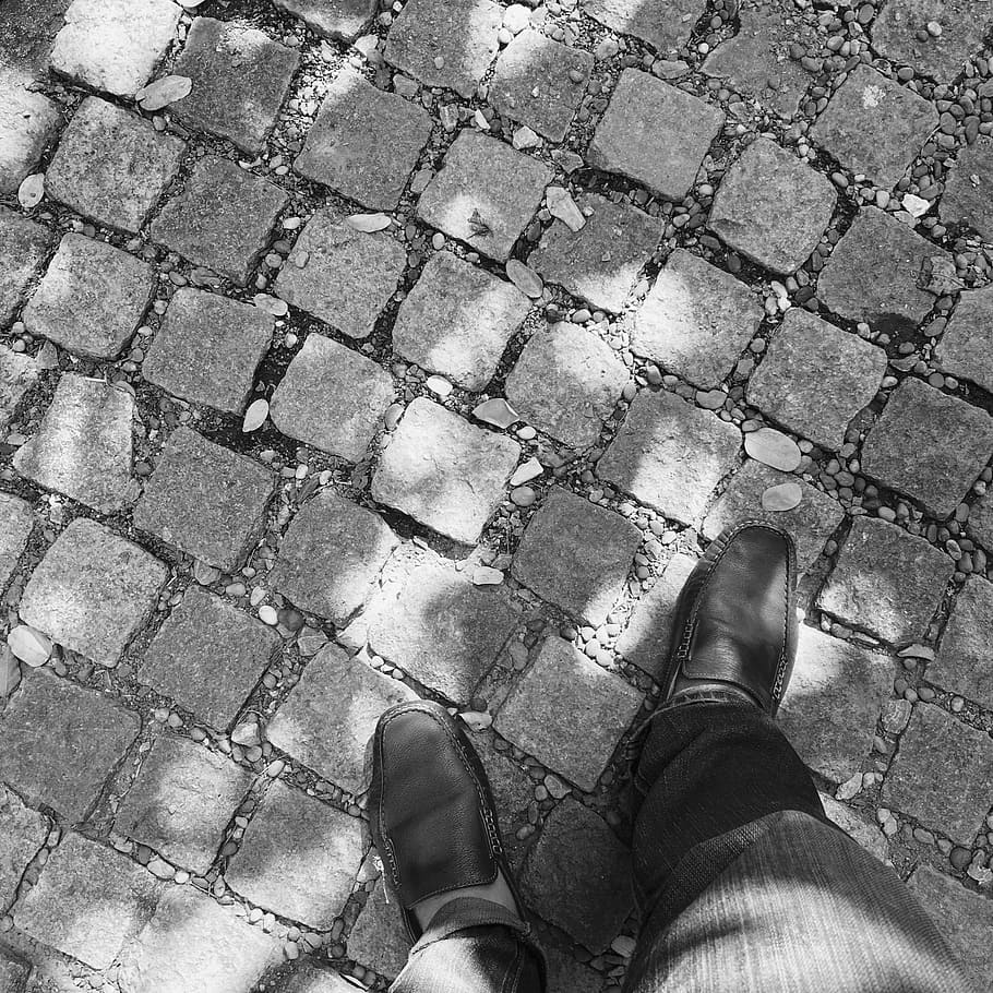 Walk, Travel, First Step, Life, insistent, street, ground, leather shoes, HD wallpaper
