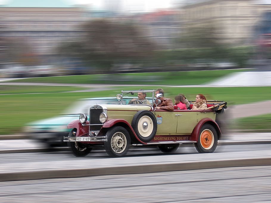 auto, convertible, sightseeing, prague, drive, transportation HD wallpaper