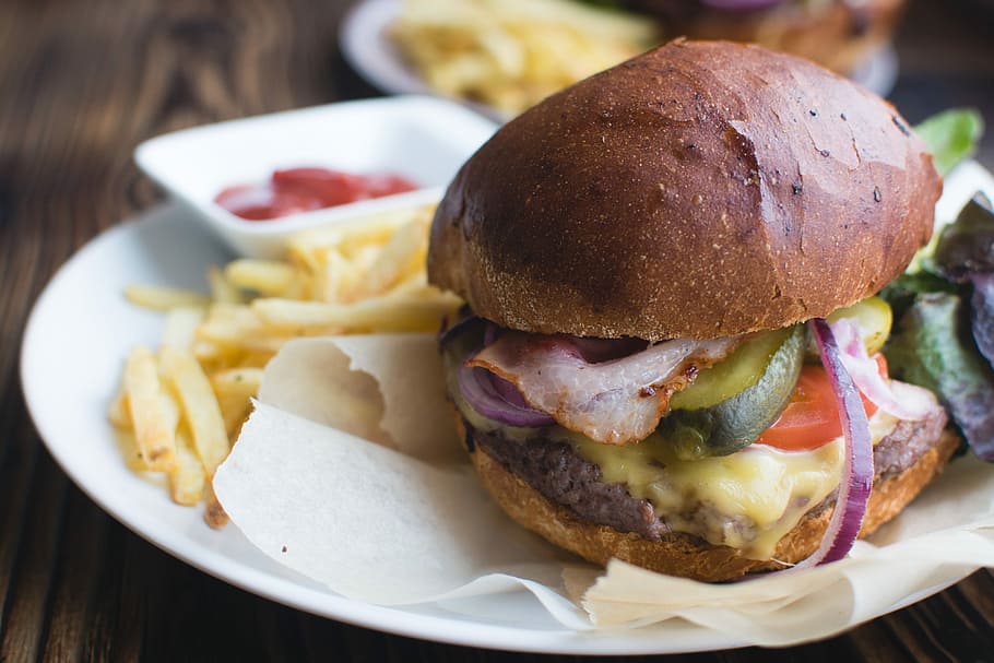 Big Fresh Homemade Burger, food, foodie's feed, hungry, meal, HD wallpaper