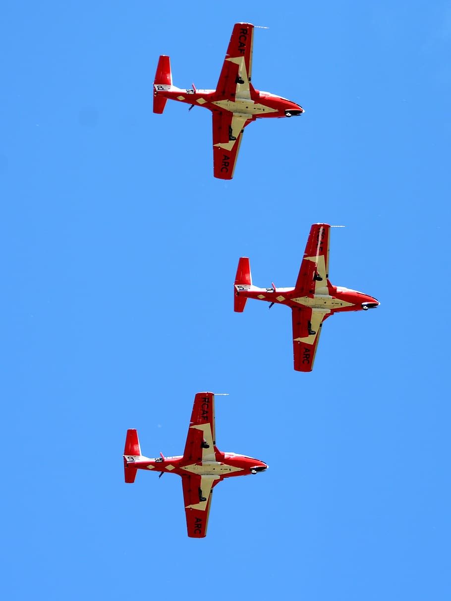 snowbirds, rcaf, royal canadian air force, flying, formation, HD wallpaper