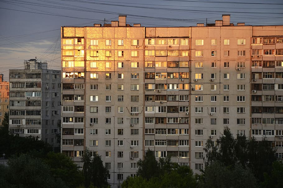 Soviet Architecture, House, Apartment, panel house, housing, HD wallpaper