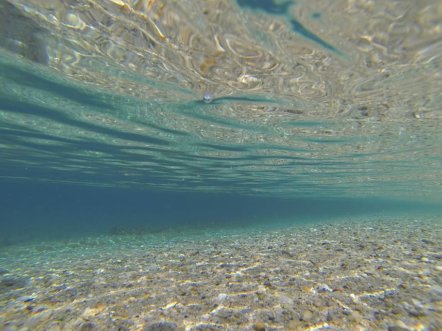 Sea, Beach, Holiday, Mediterranean, water, blue, reflections HD wallpaper