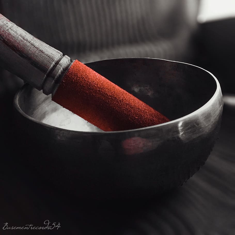 Singing Bowl, Color, Red, Colored, Shell, depth of field, indoors, HD wallpaper
