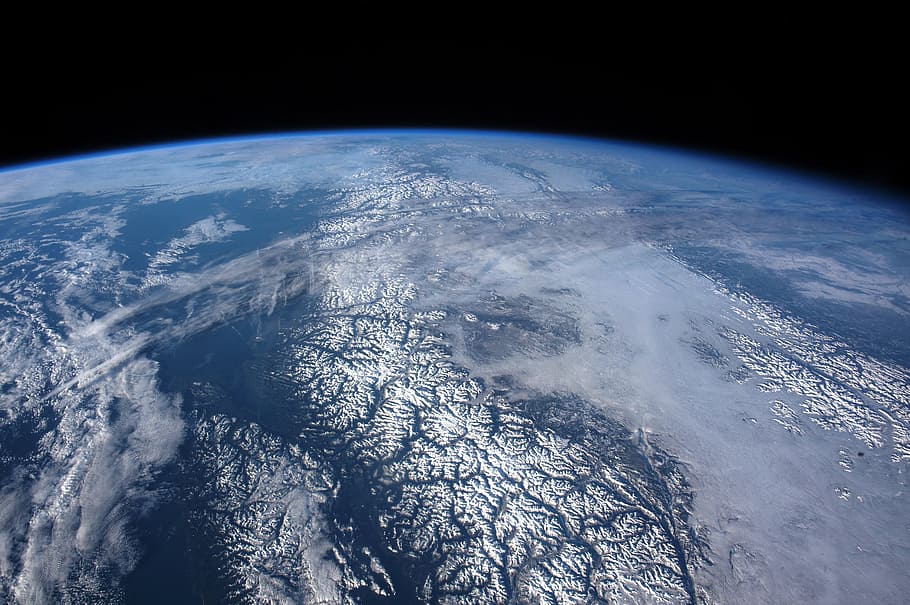 outer space photography of Earth, panorama, canada, landscape