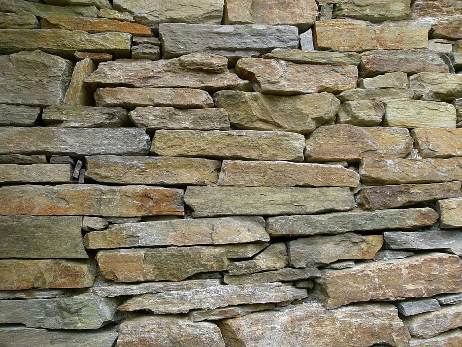 wall, stones, bricks, fencing, backgrounds, full frame, stone wall HD wallpaper