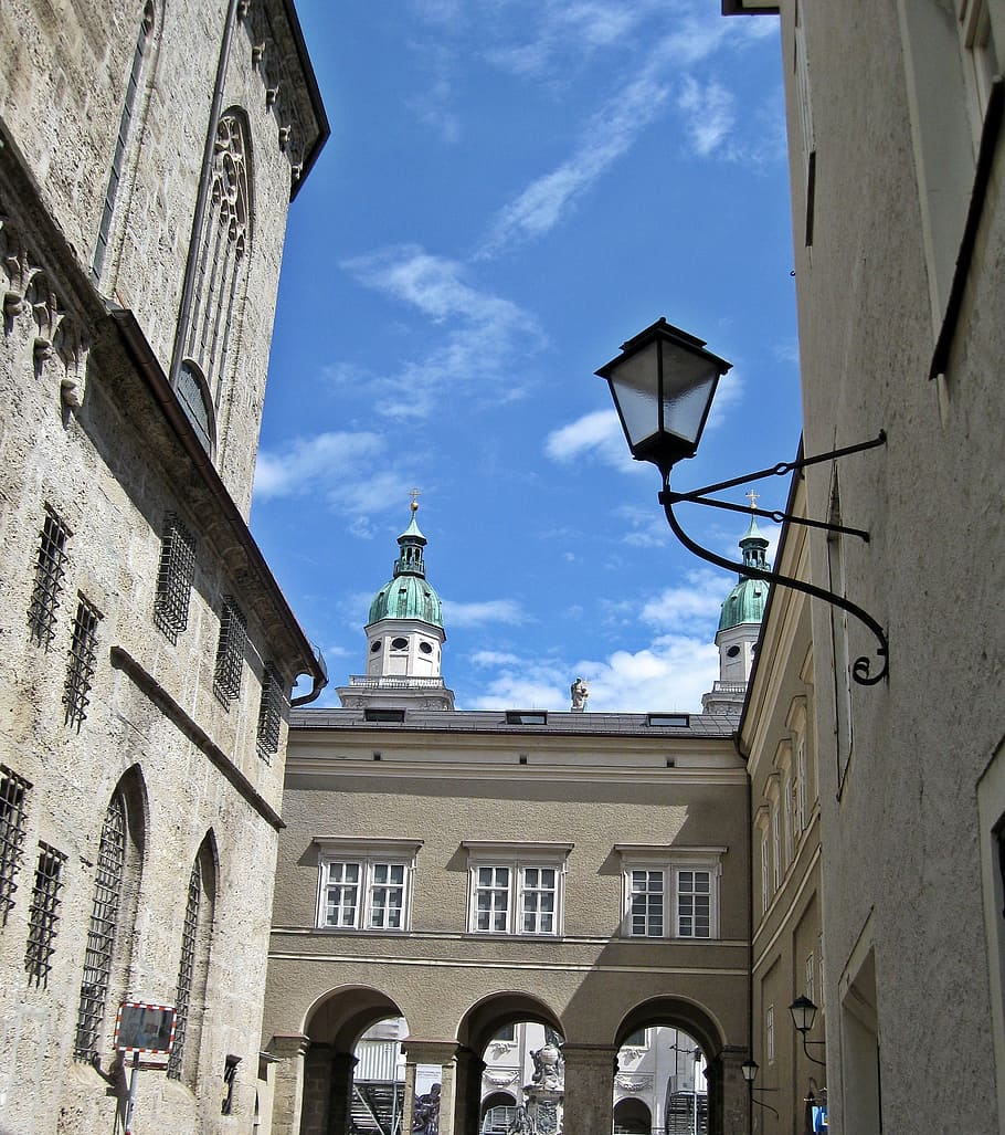 salzburg, parallel, arch, architecture, built structure, building exterior HD wallpaper