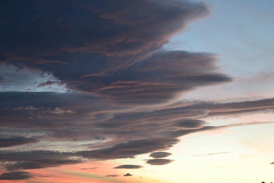 Sky, Clouds, Scenic, Spain, Nature, red, cloud - sky, sunset HD wallpaper