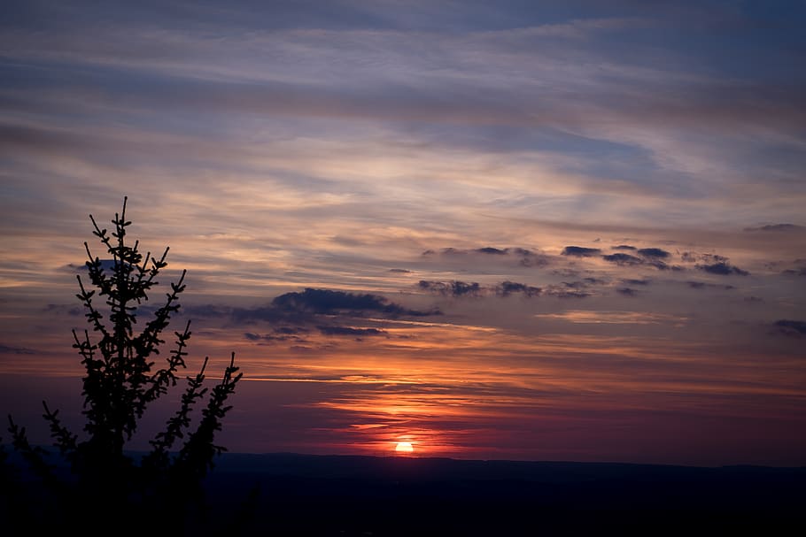 sunset, sundown, evening, evening sun, clouds, sky, cloud - sky HD wallpaper