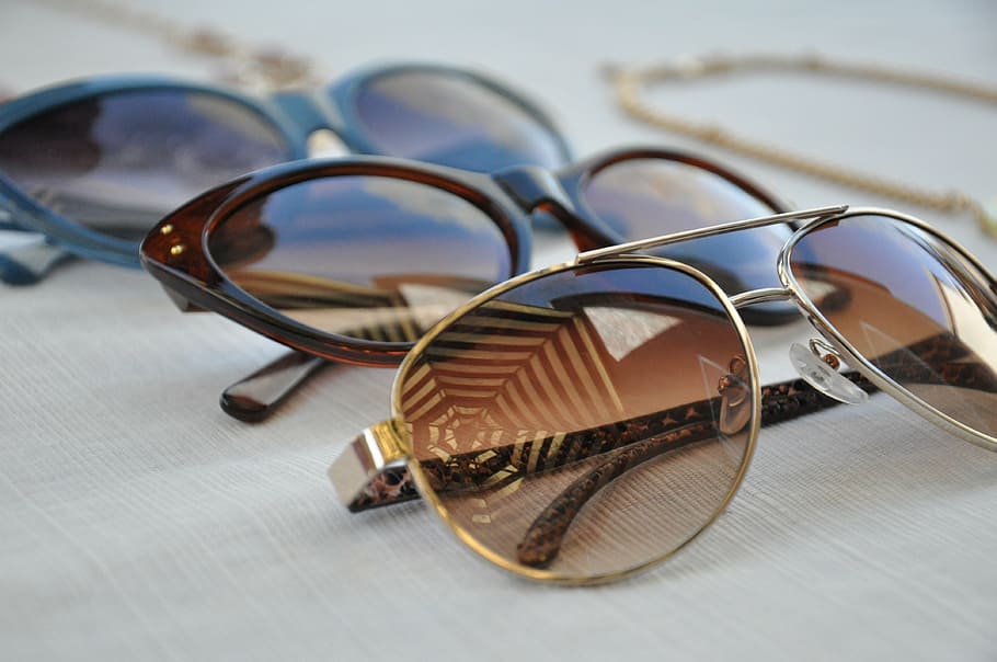three sunglasses, fashion, women fashion, style, summer, stylish, HD wallpaper