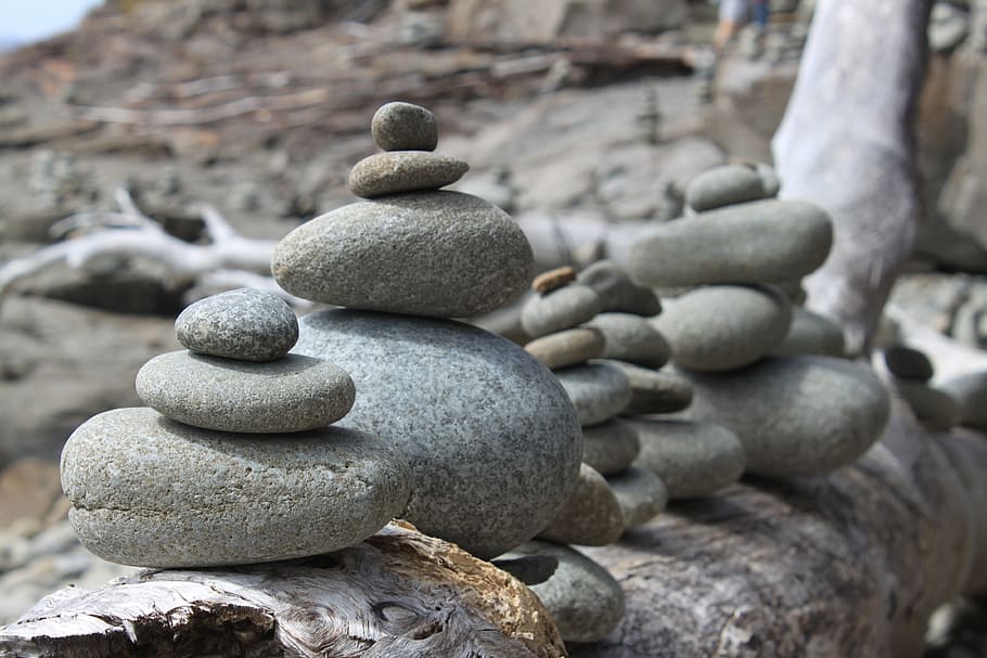 stone, rock, zen, stability, nature, stack, stone stack, outdoors HD wallpaper