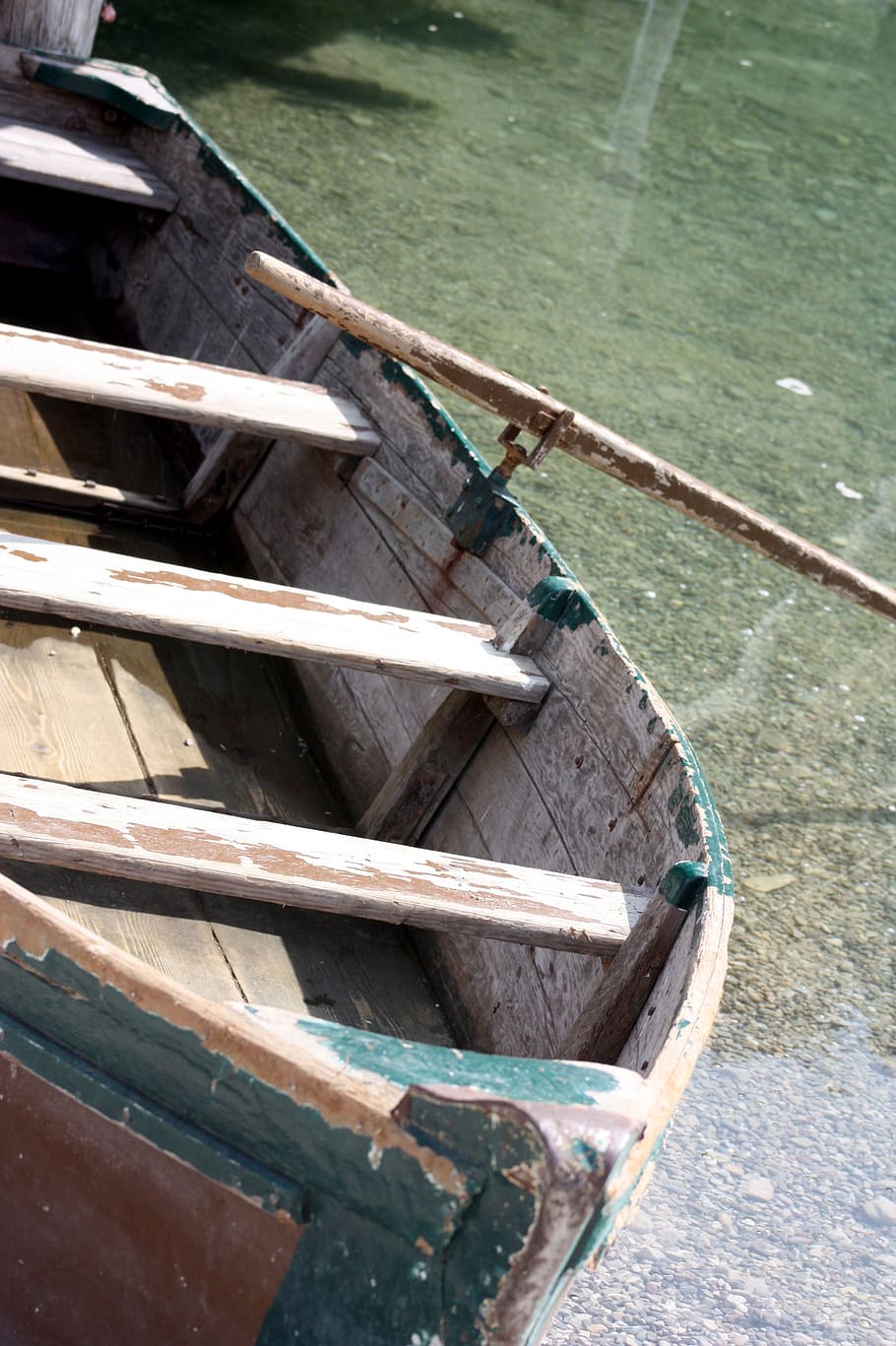 boot, lake, water, old, nautical vessel, wood - material, high angle view HD wallpaper