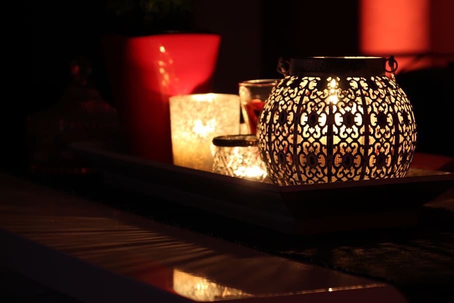 Candlelight, Romance, darckness, oriental, indoors, illuminated HD wallpaper