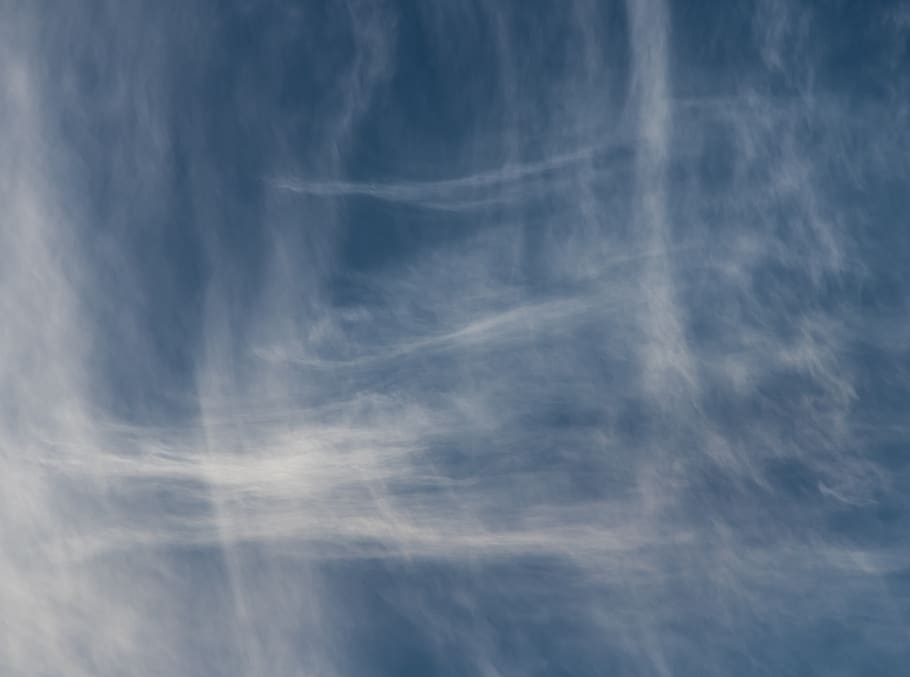 clouds, white, blue, cloudscape, delicate, criss-cross, hash-tag HD wallpaper