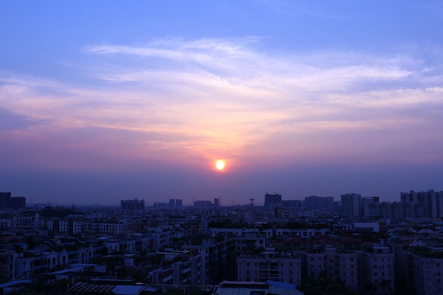 sunset, views, photography, building exterior, architecture HD wallpaper