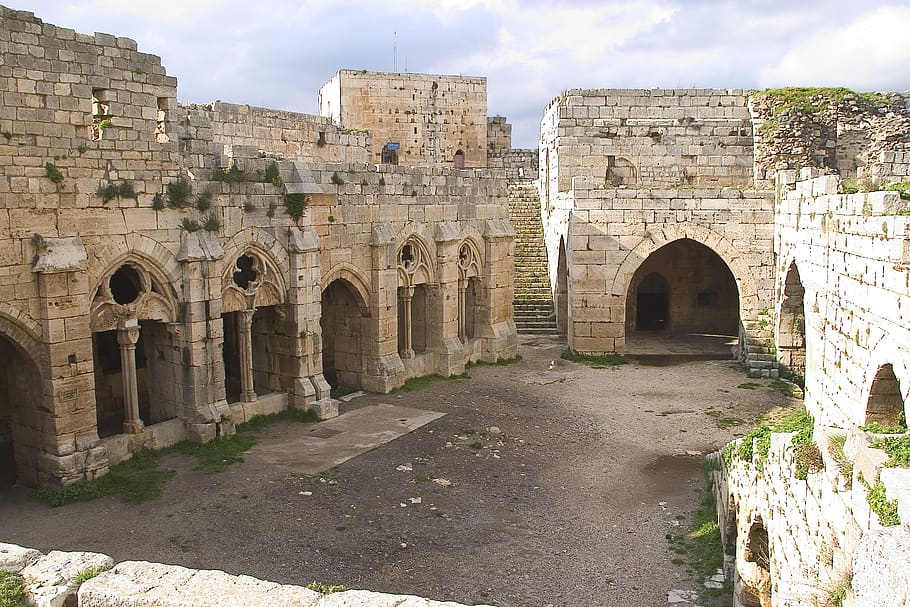 krak of chevaliers, crusader, syria, ancient cities, architecture