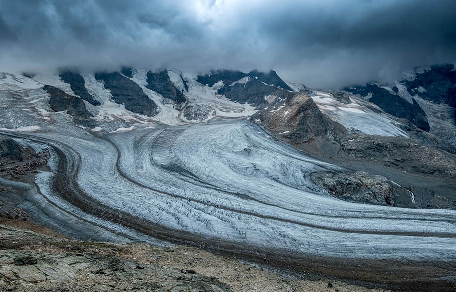 Diavolezza, aerial view photo of mountain, wallpaper, desktop wallpapers HD wallpaper