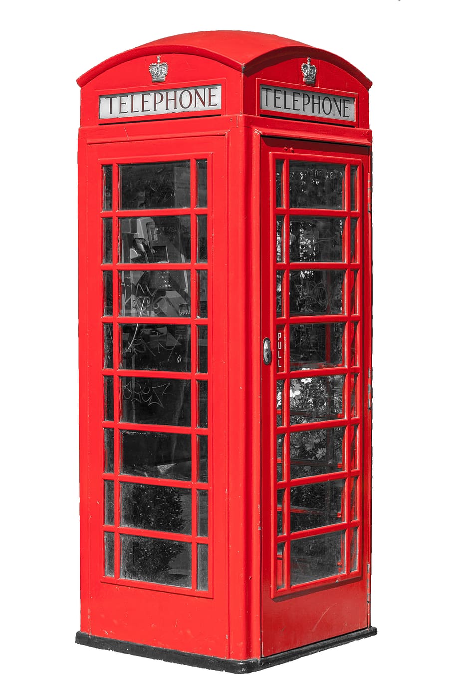 red steel Telephone booth, kiosk, call box, england, uk, london, HD wallpaper