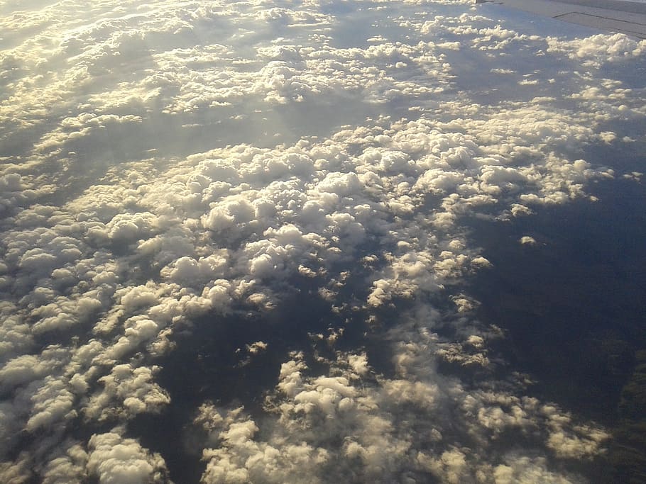 sky, cloud, plane, blue, cloud - sky, beauty in nature, scenics - nature HD wallpaper