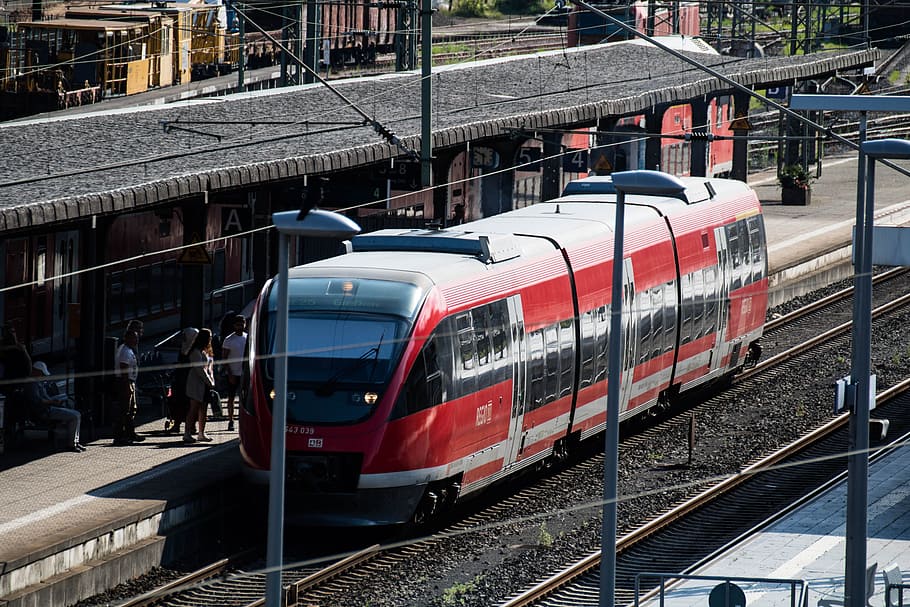 db, deutsche bahn, train, regional train, public means of transport HD wallpaper