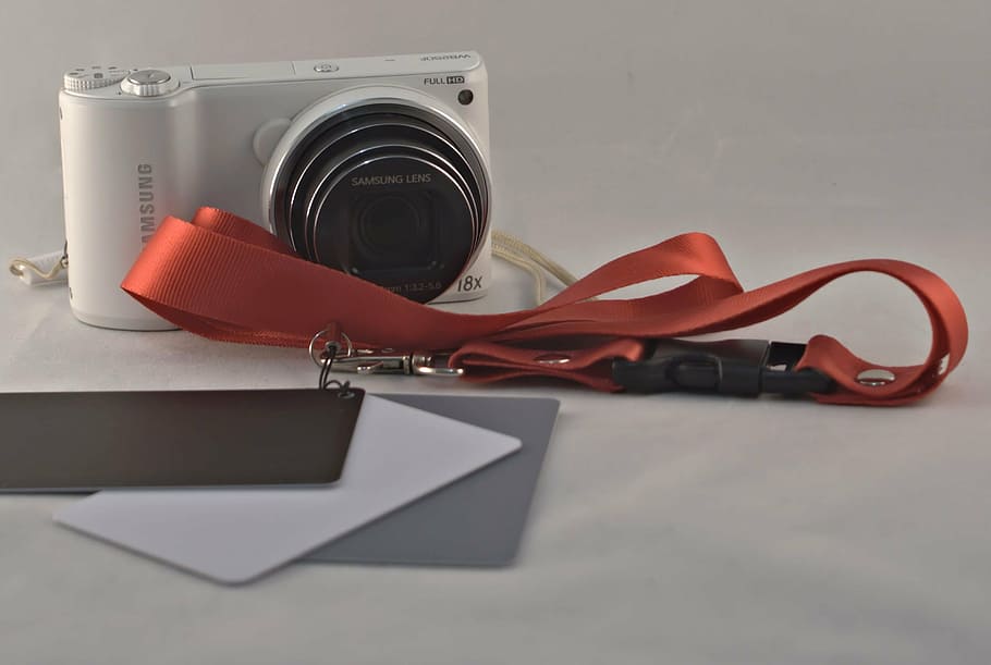 camera, compact, grey scale, still life, technology, studio shot HD wallpaper