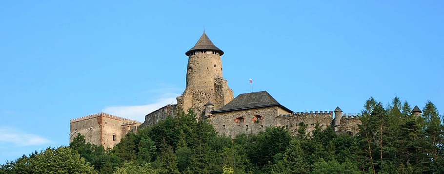 castle, green, old, landmark, medieval, historical, tower, europe HD wallpaper