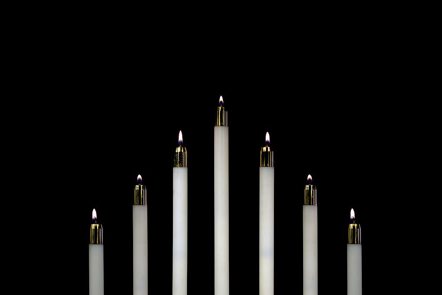 Free download | HD wallpaper: Tenebrae, seven white lighted candles ...