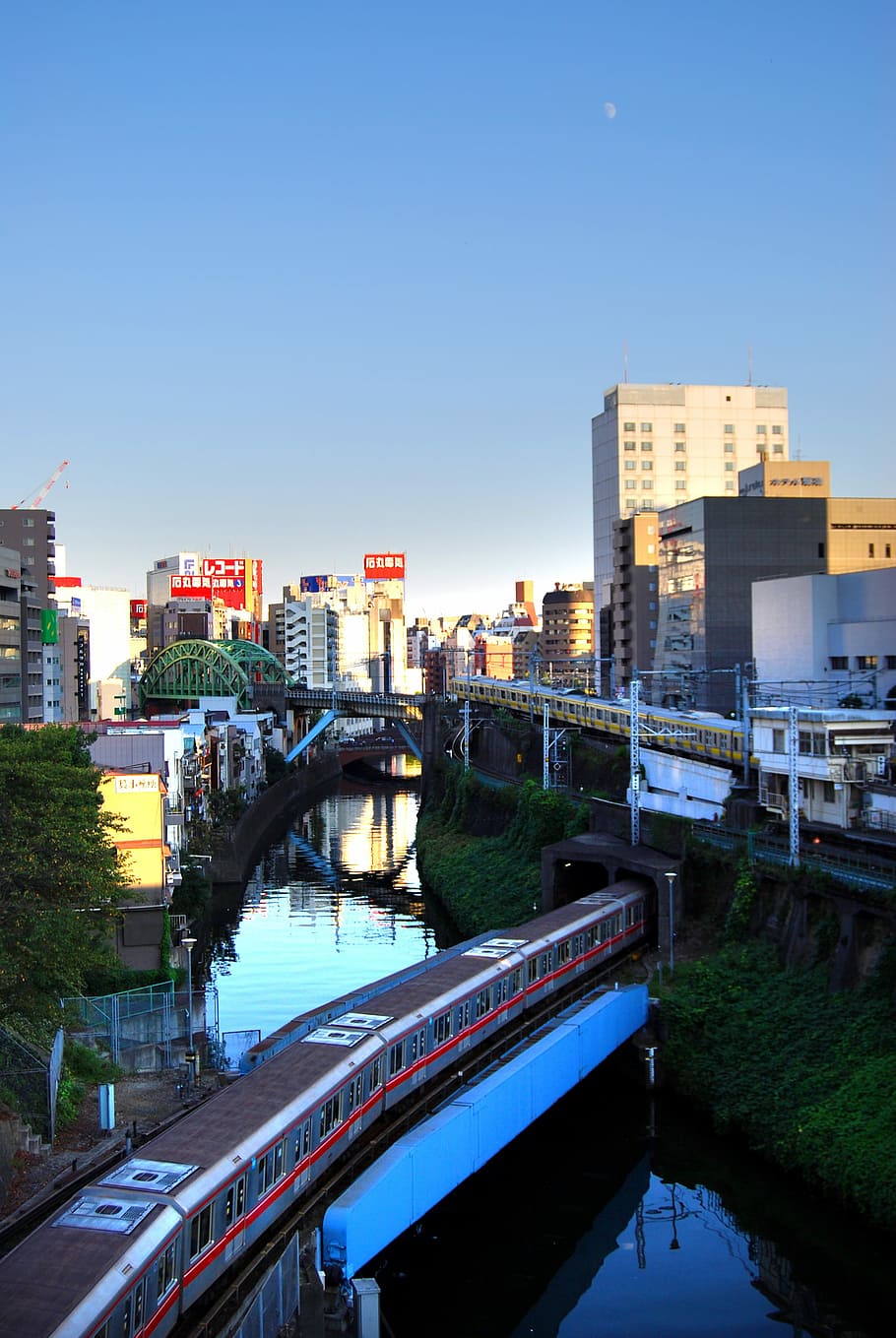 Ochanomizu, Electric Train, Akihabara, tokyo, city center, river, HD wallpaper