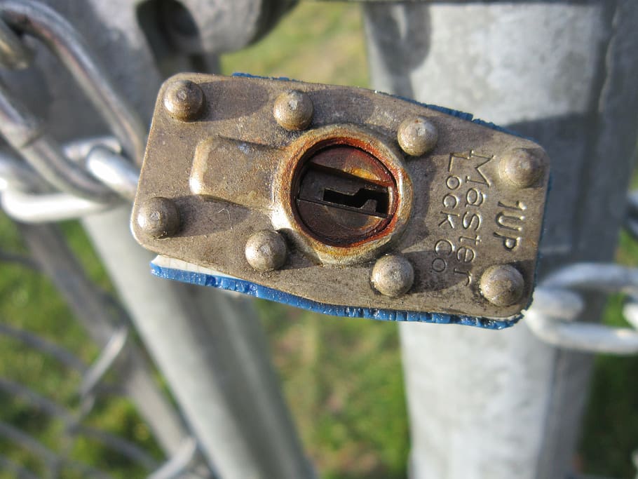 lock, chain, metal, security, padlock, secure, locked, close-up HD wallpaper