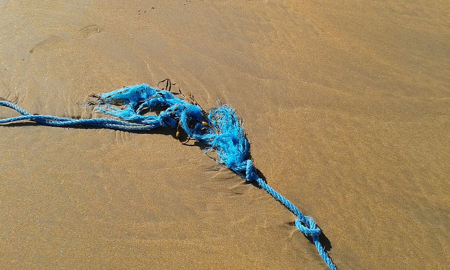 rope, sand, abstract, colour, beach, ireland, donegal, coast