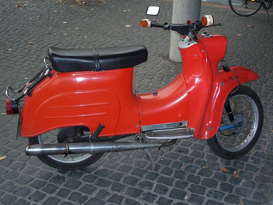 simson, classic, motorcycle, autmobile, motorbike, transportation HD wallpaper